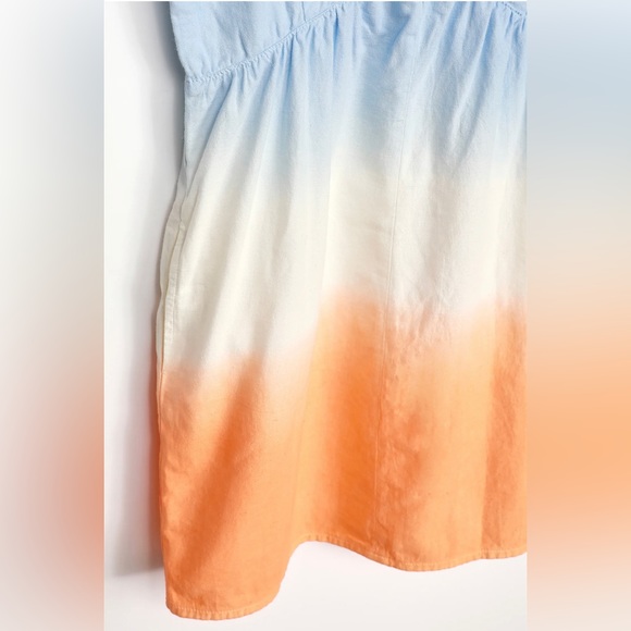 MinkPink Fade Away Blue Multi Dip Dye Babydoll Dress - Picture 6 of 8